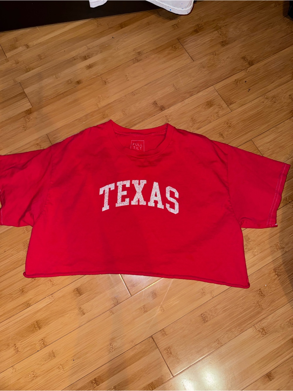 Full Tilt Red TEXAS Cropped Tee